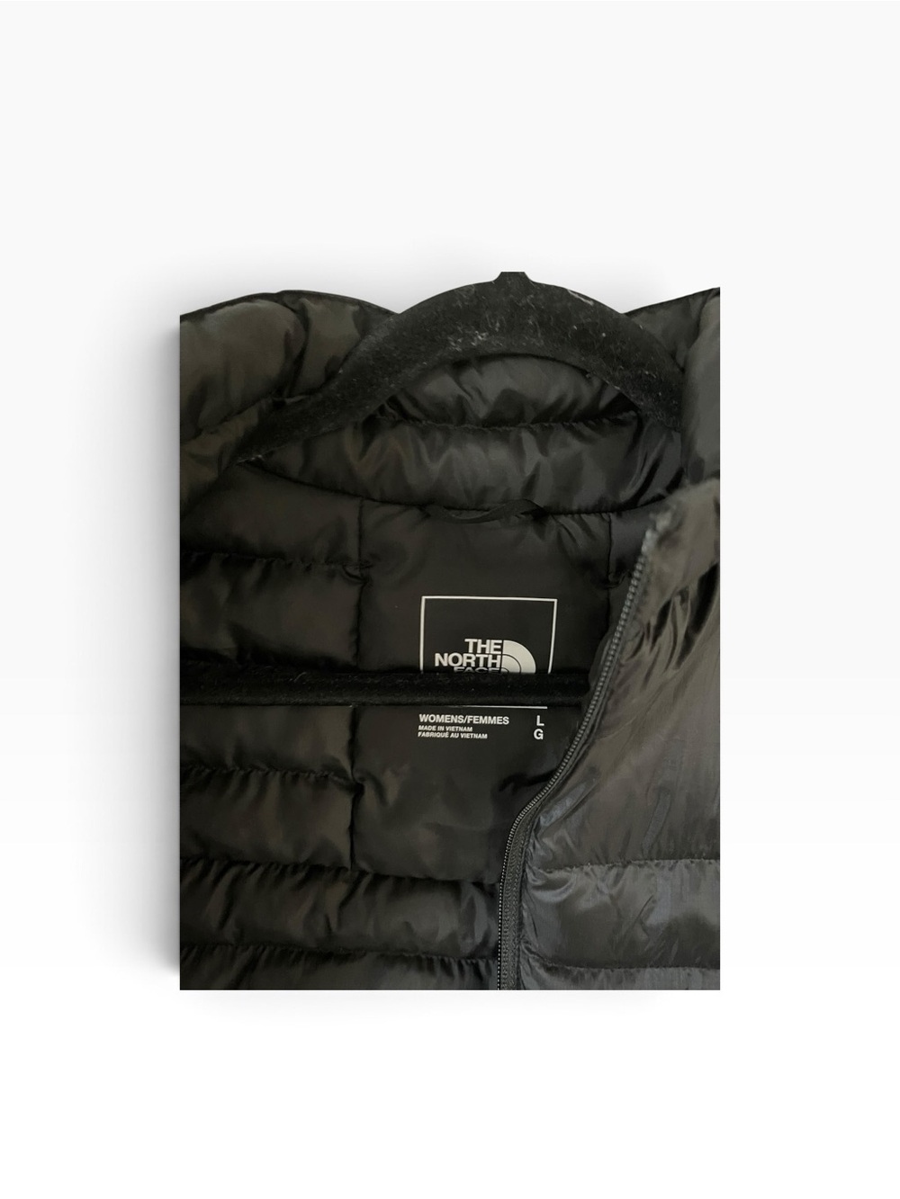 The North Face Women's Black Quilted Packable Down Vest Size L - Picture 8 of 8
